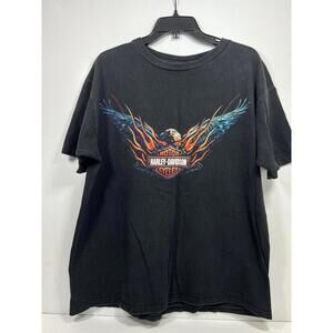 Vintage 2000 Harley Davidson Tshirt Men XL Eagle Flames Orlando Made In USA